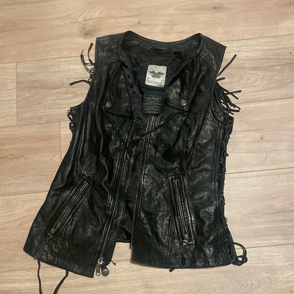 Harley Davidson Fringe Genuine Leather Vest